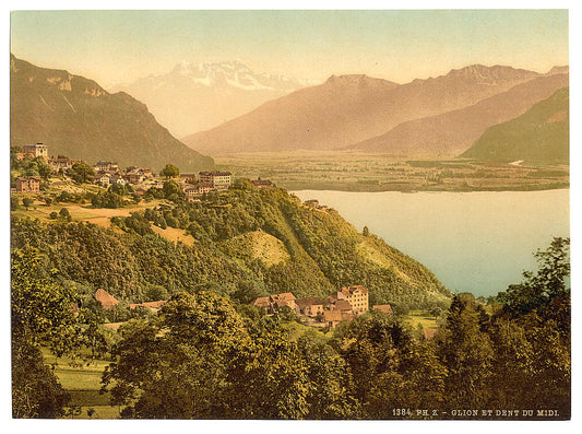 A picture of Glion and Dent du Midi, Geneva Lake, Switzerland