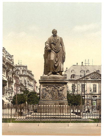 A picture of Goethe's Monument, Frankfort on Main (i.e. Frankfurt am Main), Germany