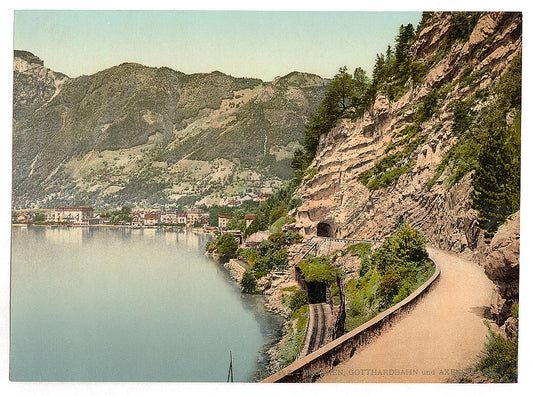 A picture of Gothard Tunnel and the Axenstrasse, Lake Lucerne, Switzerland