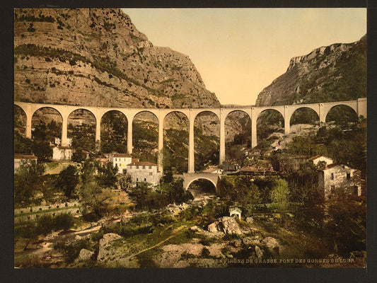A picture of Gourdon, gorge of the wolf, the bridge, Grasse, France