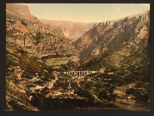 A picture of Gourdon, gorge of the wolf, the bridge, Grasse, France