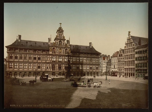 A picture of Grande Place with town hall, Antwerp, Belgium