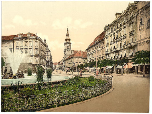 A picture of Graz, Herrengasse, Styria, Austro-Hungary