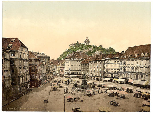 A picture of Graz, market place, Styria, Austro-Hungary