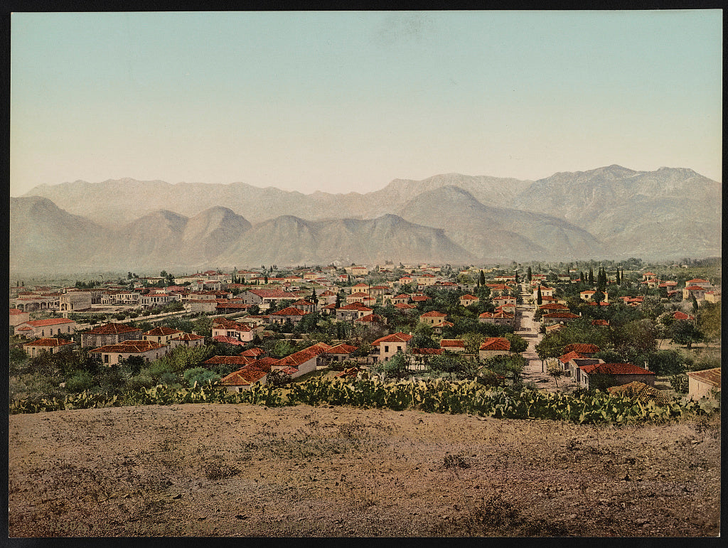 A picture of Grèce. Vue de Sparte Avec le Taygete