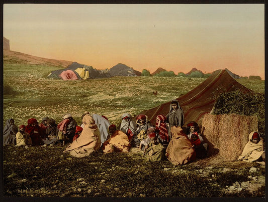 A picture of Group of wandering Arabs, Tunis, Tunisia