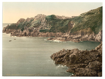 A picture of Guernsey, boat harbor, La Moye Point, Channel Islands