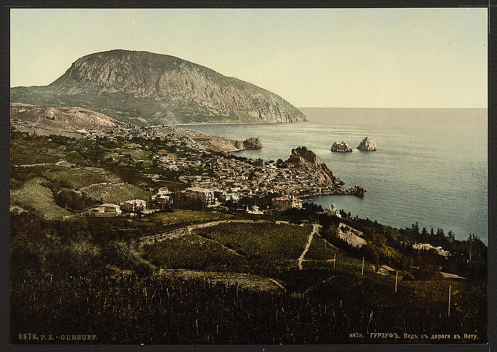 A picture of Gursuff, Gurzuf, from the Jalta, Yalta Road, the Crimea, Ukraine