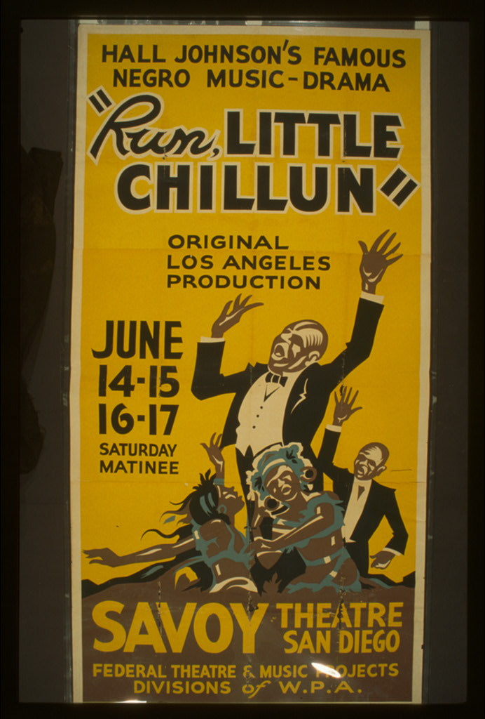 A picture of Hall Johnson's famous negro music-drama "Run, little chillun" Original Los Angeles production.