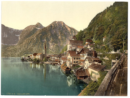 A picture of Hallstatt, Upper Austria, Austro-Hungary