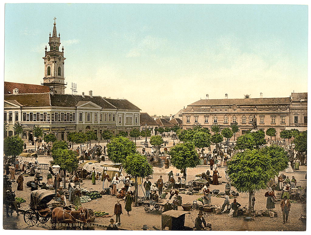 A picture of Hauptplatz and market, Grosswardein, Hungary, Austro-Hungary