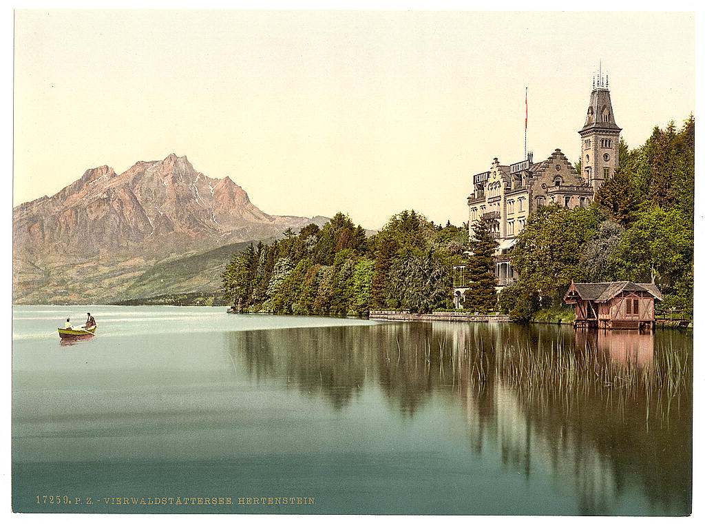 A picture of Hertenstein Schloss, Lake Lucerne, Switzerland