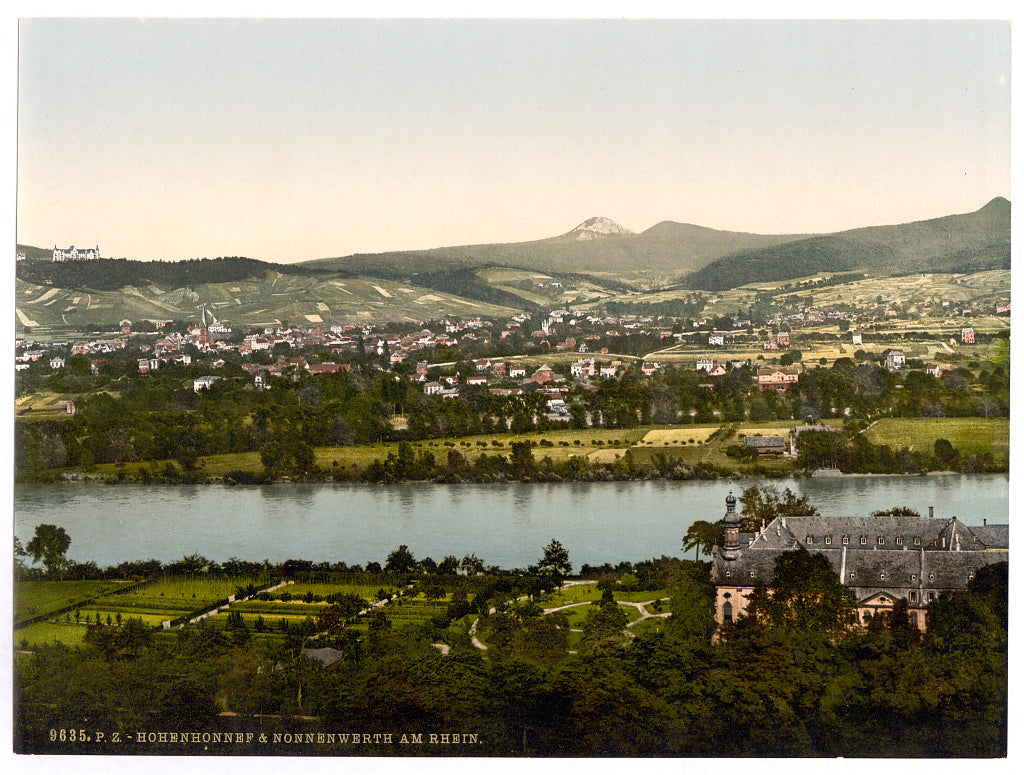 A picture of Hohenhonnef and Nonnenwerth, the Rhine, Germany