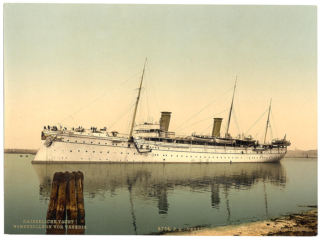 A picture of Hohenzollern, leaving the harbor, Venice, Italy