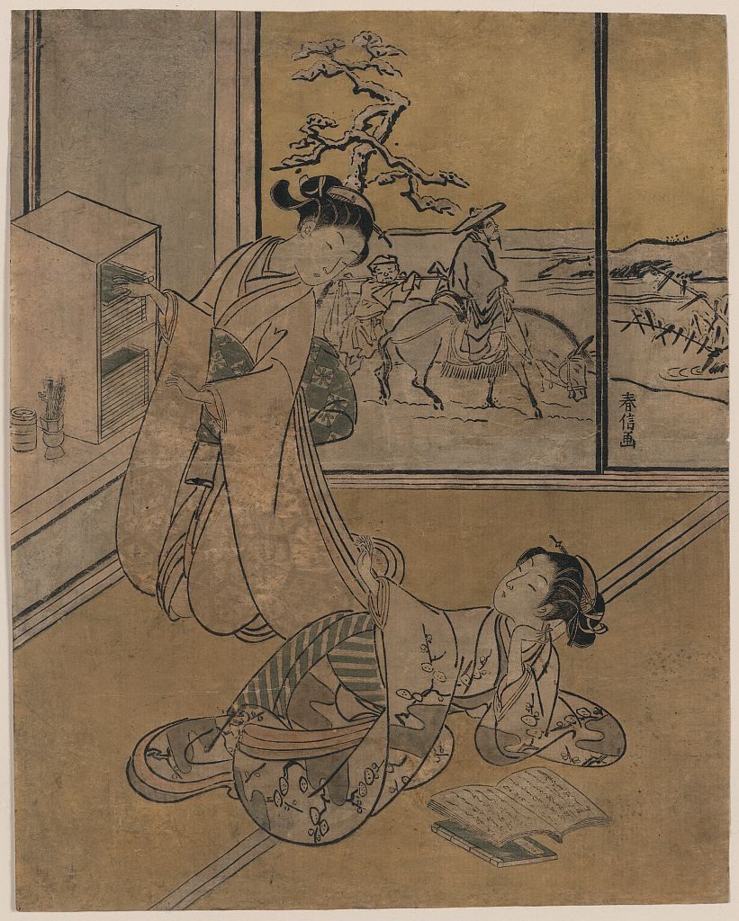 A picture of Hon yomu musume tachi