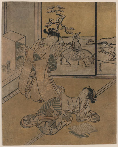 A picture of Hon yomu musume tachi
