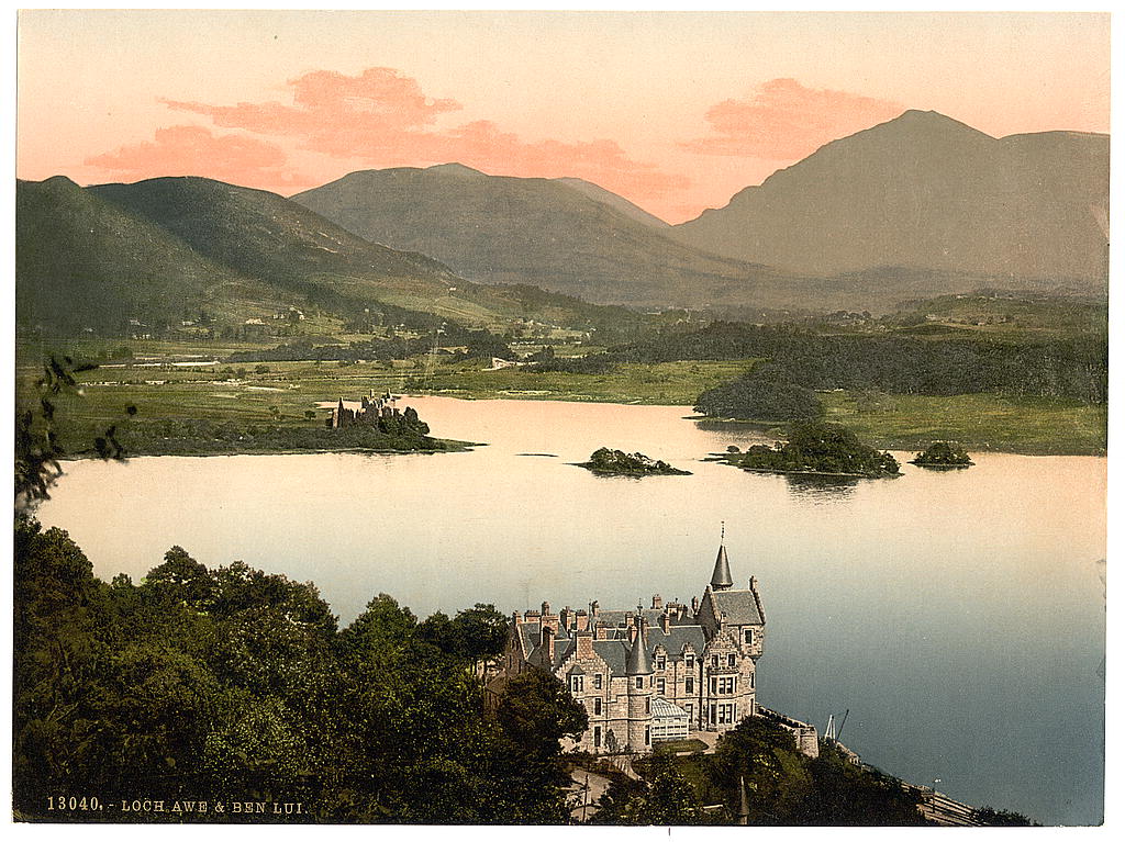 A picture of Hotel and Ben Lui, Loch Awe, Scotland