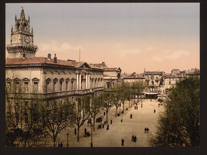 A picture of Hotel de ville place, Avignon, Provence, France