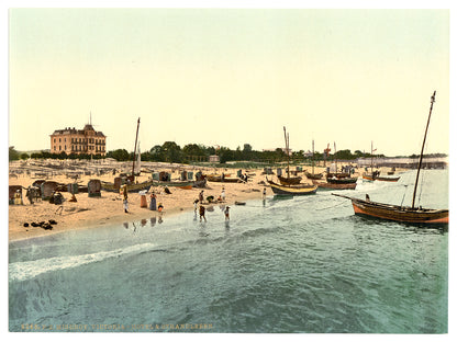 A picture of Hotel Victoria and beach, Misdroy, Pomerania, Germany  (i.e., Międzyzdroje, Poland)