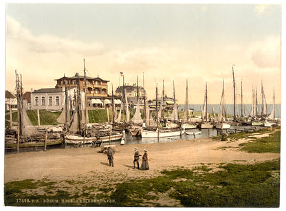 A picture of Hotels and inland harbor, Busum, Schleswig-Holstein, Germany