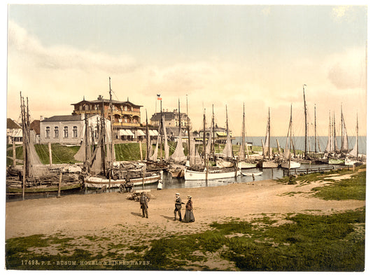 A picture of Hotels and inland harbor, Busum, Schleswig-Holstein, Germany