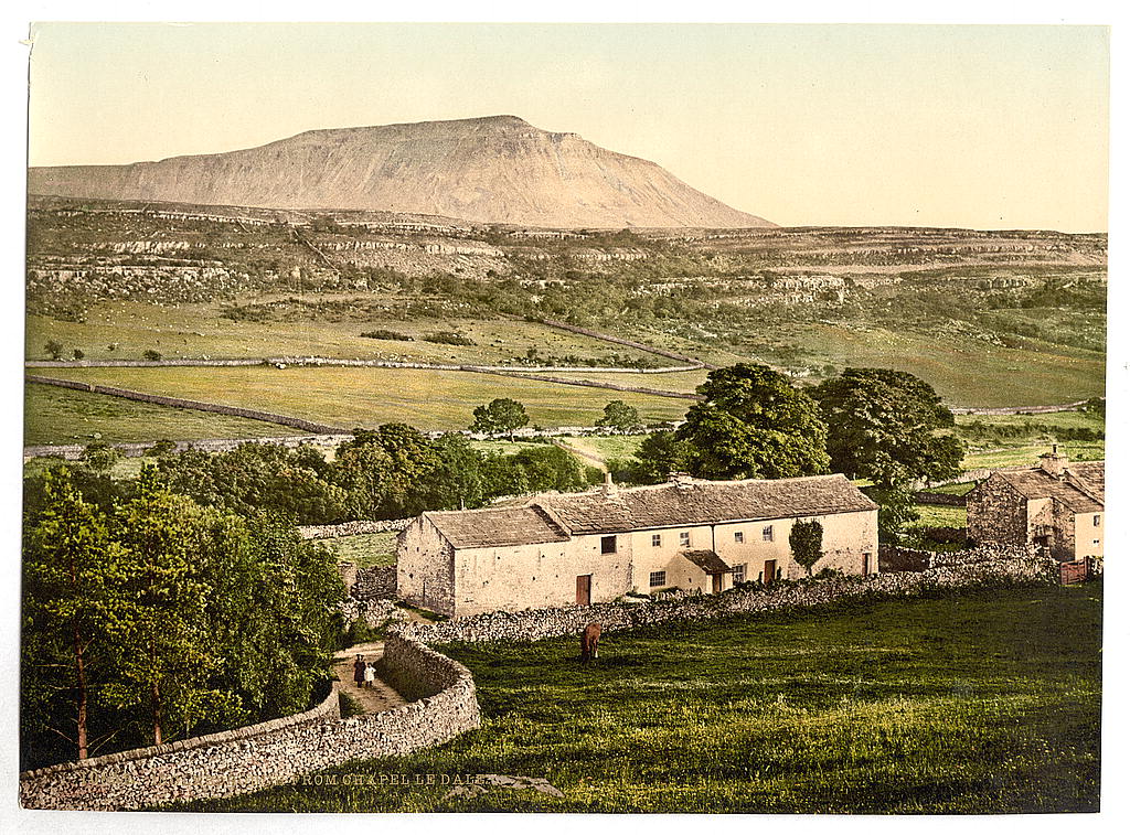 A picture of Ingleborough from Chapel-le-Dale, Yorkshire, England