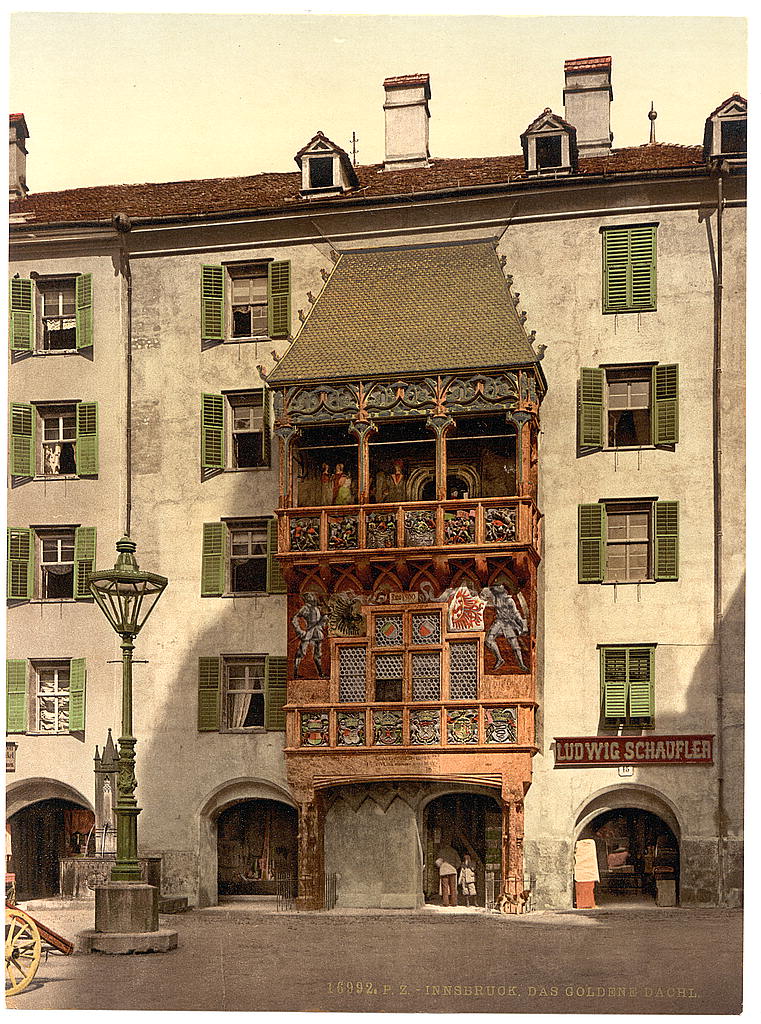 A picture of Innsbruck, the Golden Porch, Tyrol, Austro-Hungary
