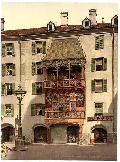 A picture of Innsbruck, the Golden Porch, Tyrol, Austro-Hungary