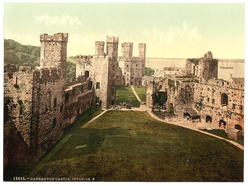 A picture of Interior, looking east, Carnarvon Castle (i.e. Caernarfon), Wales