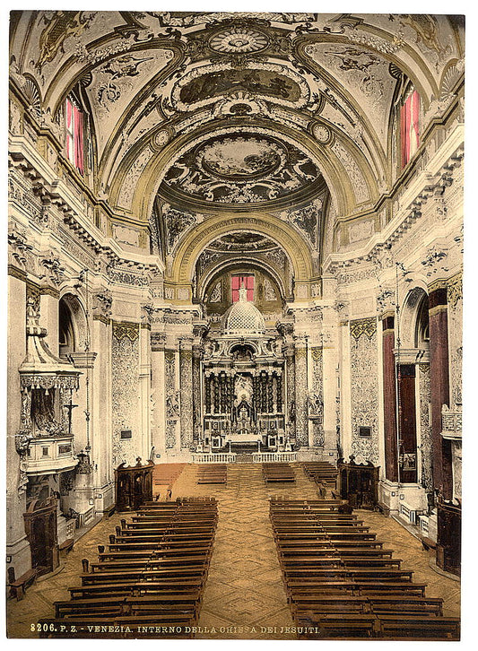 A picture of Interior of the Jesuits' Church, Venice, Italy