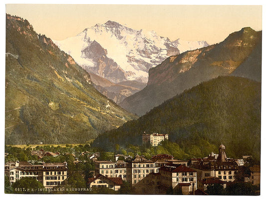 A picture of Interlaken, and the Jungfrau, Bernese Oberland, Switzerland