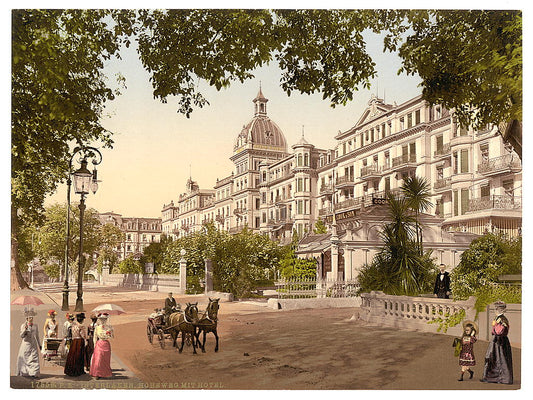 A picture of Interlaken, highway and hotels, Bernese Oberland, Switzerland