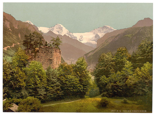 A picture of Interlaken, the Ruins of Unspunnen, Bernese Oberland, Switzerland
