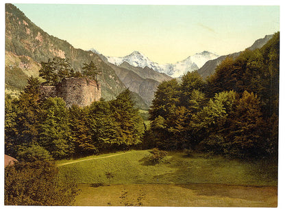 A picture of Interlaken, the ruins of Unspunnen, Bernese Oberland, Switzerland