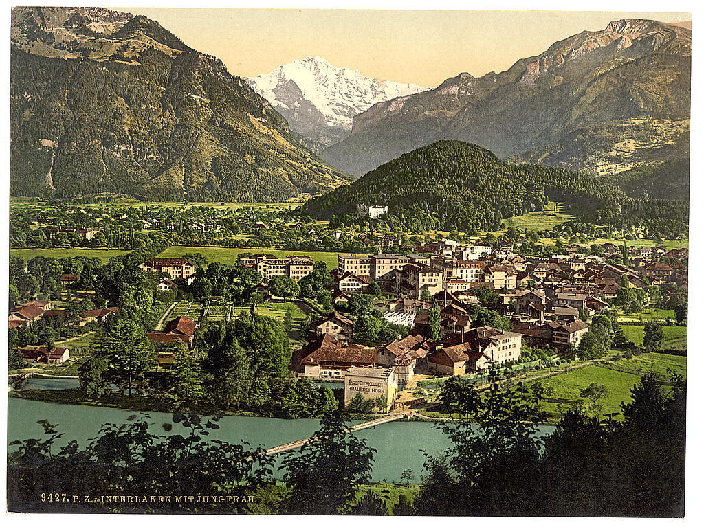 A picture of Interlaken, with Jungfrau, Bernese Oberland, Switzerland