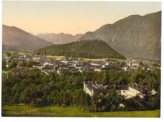 A picture of Ischl, from Dachstein, Upper Austria, Austro-Hungary