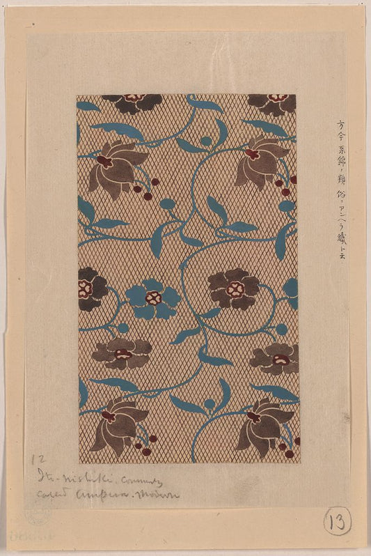 A picture of Ito nishiki brocade, commonly called anhera-ori (weave)