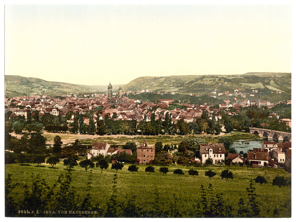 A picture of Jena, from Hansberge (i.e, Hausberge), Thuringia, Germany