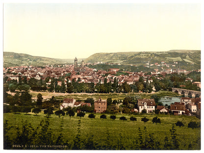 A picture of Jena, from Hansberge (i.e, Hausberge), Thuringia, Germany
