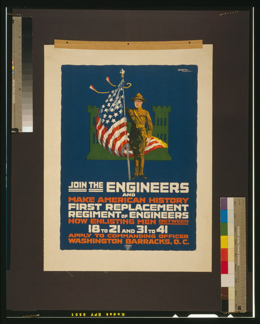 A picture of Join the engineers and make American history First replacement regiment of engineers /