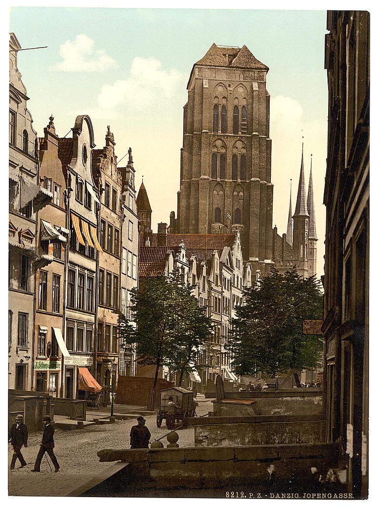 A picture of Jopengasse, Danzig, West Prussia, Germany (i.e., Gdańsk, Poland)