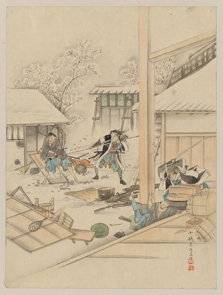 A picture of Jūichidanme - act eleven of the Chūshingura - discover Kira's hiding place