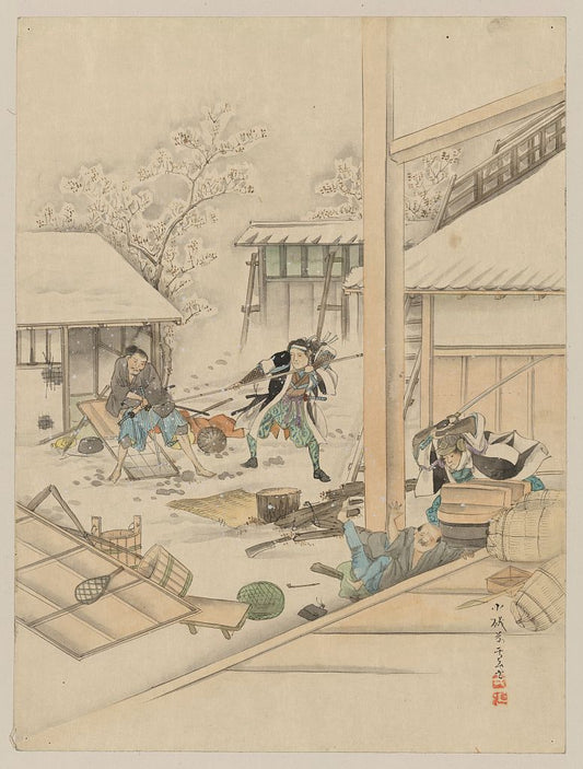 A picture of Jūichidanme - act eleven of the Chūshingura - discover Kira's hiding place