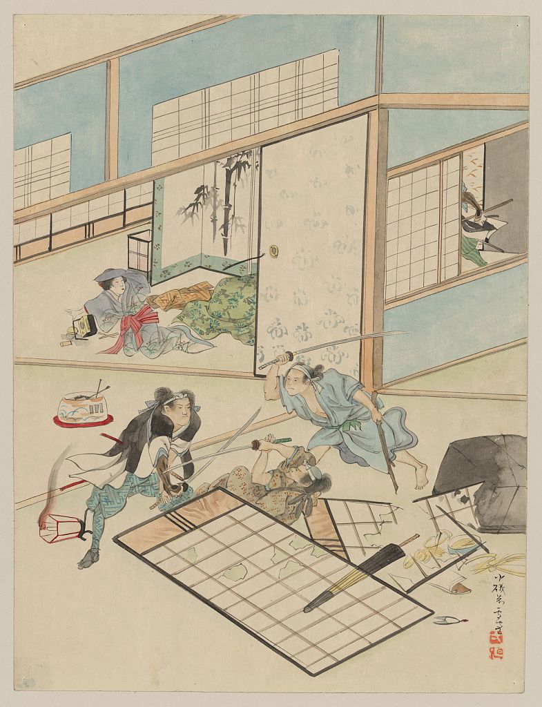 A picture of Jūichidanme - act eleven of the Chūshingura - searching the house