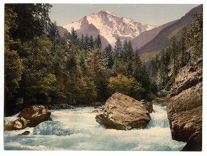 A picture of Jungfrau and Lutschine, Bernese Oberland, Switzerland