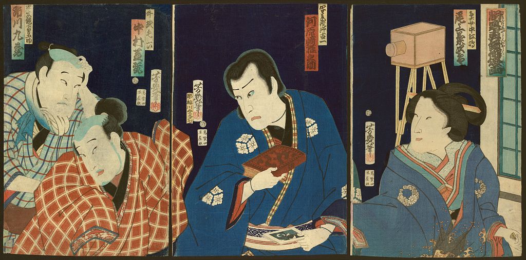 A picture of Kabuki scene of early photography