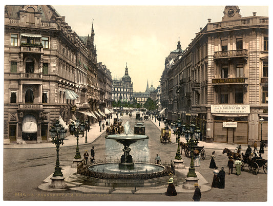 A picture of Kaiserstrasse, Frankfort on Main (i.e. Frankfurt am Main), Germany
