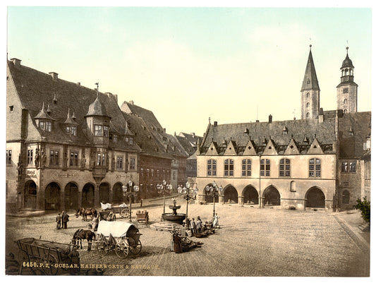 A picture of Kaiserworth and town hall, Goslar, Hartz, Germany