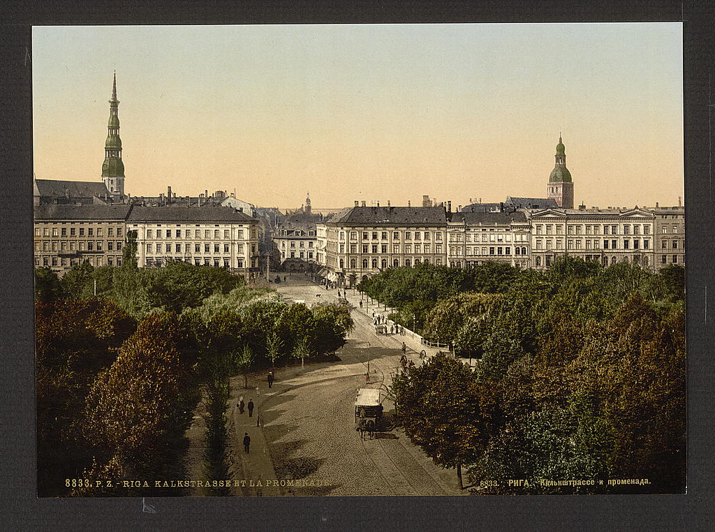 A picture of Kalkstrasse and the promenade, Riga, Latvia