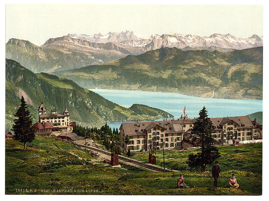 A picture of Kaltbad and the Alps, Rigi, Switzerland